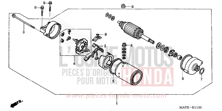 STARTING MOTOR for Super Blackbird ACCURATE SILVER METALLIC (NH146E) from 2005